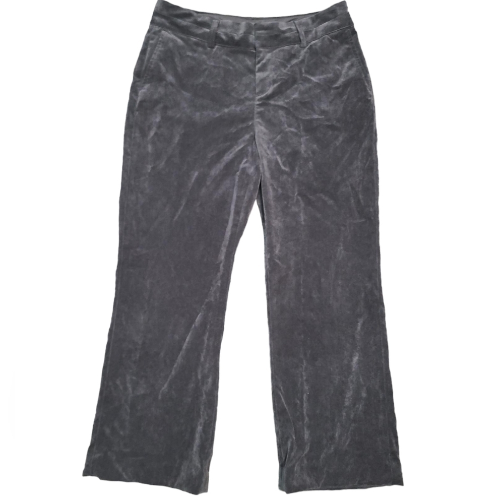 COLDWATER CREEK Gray Velvet trousers 10p